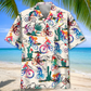 Desert Cycling Adventure Hawaiian Shirt For Resort Getaways And Comfortable Summer Activities