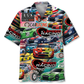 Car Drift Racing Street Hawaiian Shirt Pattern View For Relaxed Warm Weather Outfits