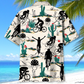 Desert Gravel Cycling Adventure Hawaiian Shirt Artwork Detail For Resort Trips And Outdoor Activities