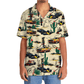 Desert Drag Racing Adventure Hawaiian Shirt Pattern Detail For Summer Holidays And Outdoor Fun