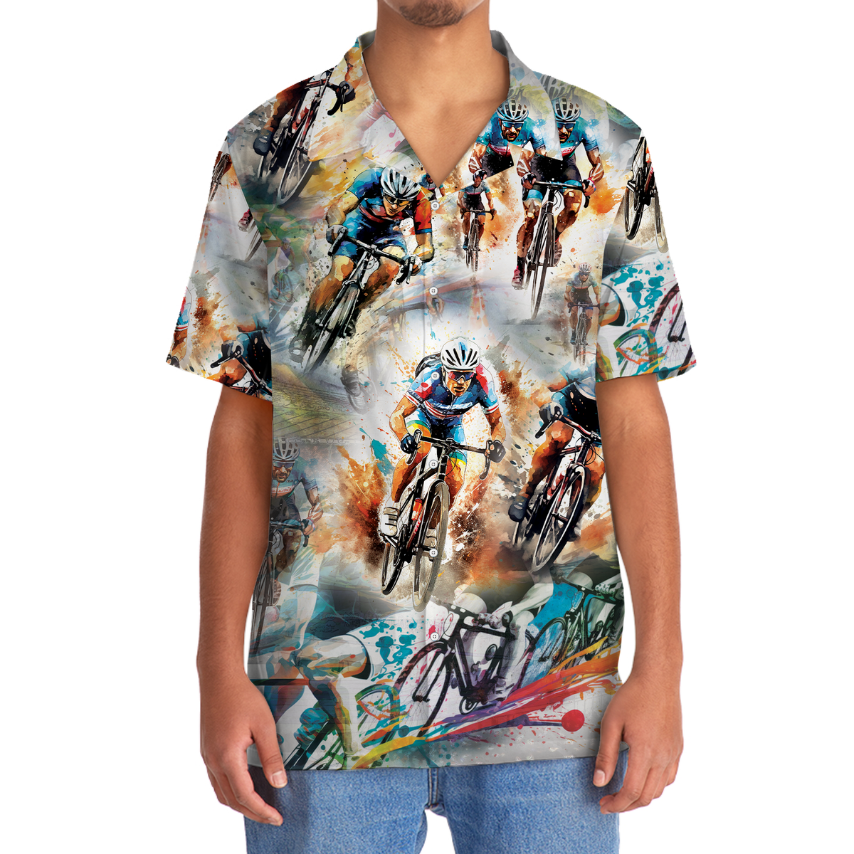Racing Cycling Adventure Hawaiian Shirt Design Detail For Beach Days And Holiday Travel