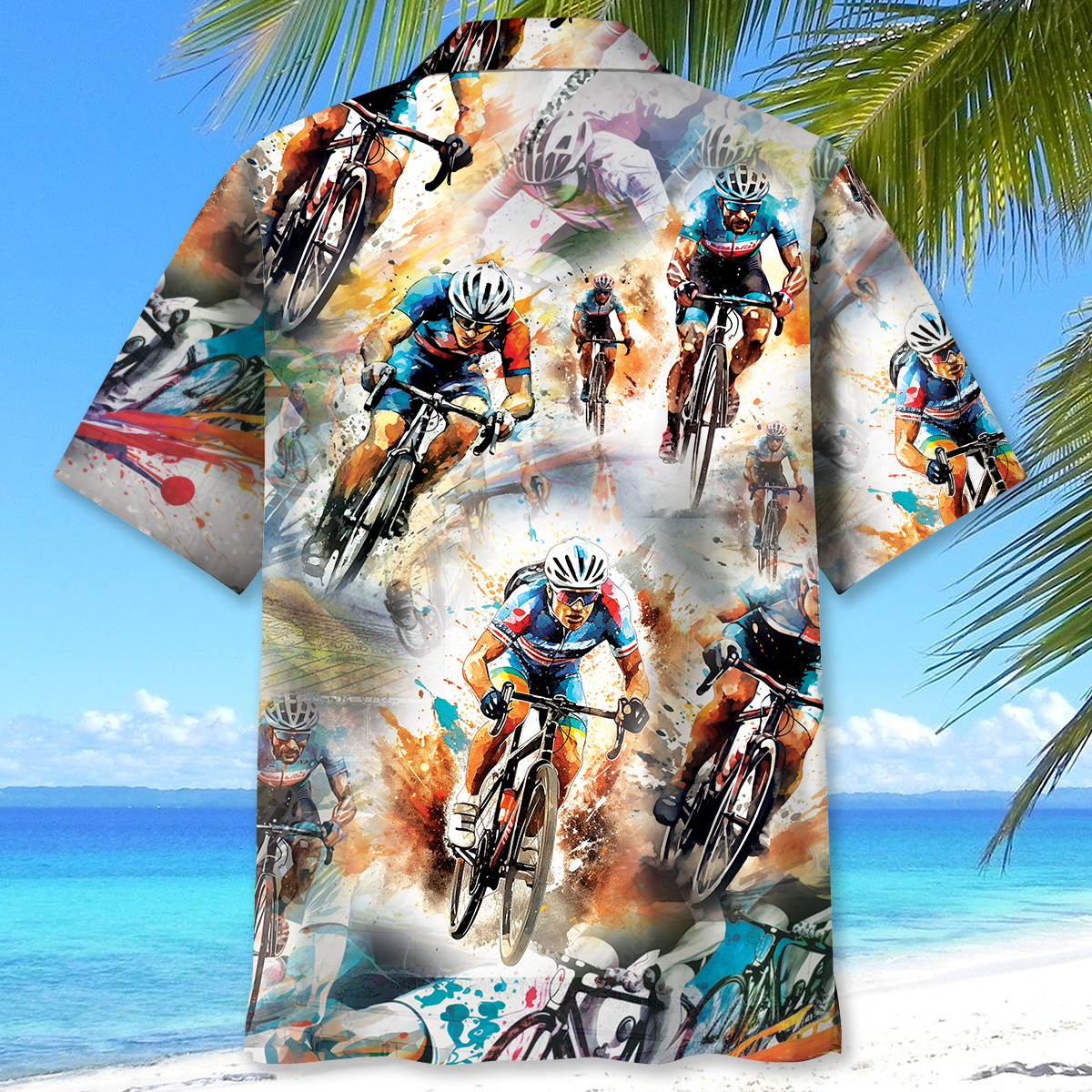 Racing Cycling Adventure Hawaiian Shirt Pattern View For Lightweight Everyday Style