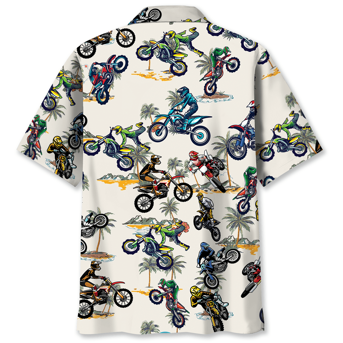 Tropical Bicycle Dirt Racing Hawaiian Shirt For Warm Weather Adventures And Everyday Comfort