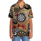 Vintage Retro Dart Hawaiian Shirt Artwork Detail For Resort Trips And Outdoor Activities