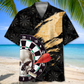 Bold Skull Dart Hawaiian Shirt Artwork Detail For Resort Trips And Outdoor Activities