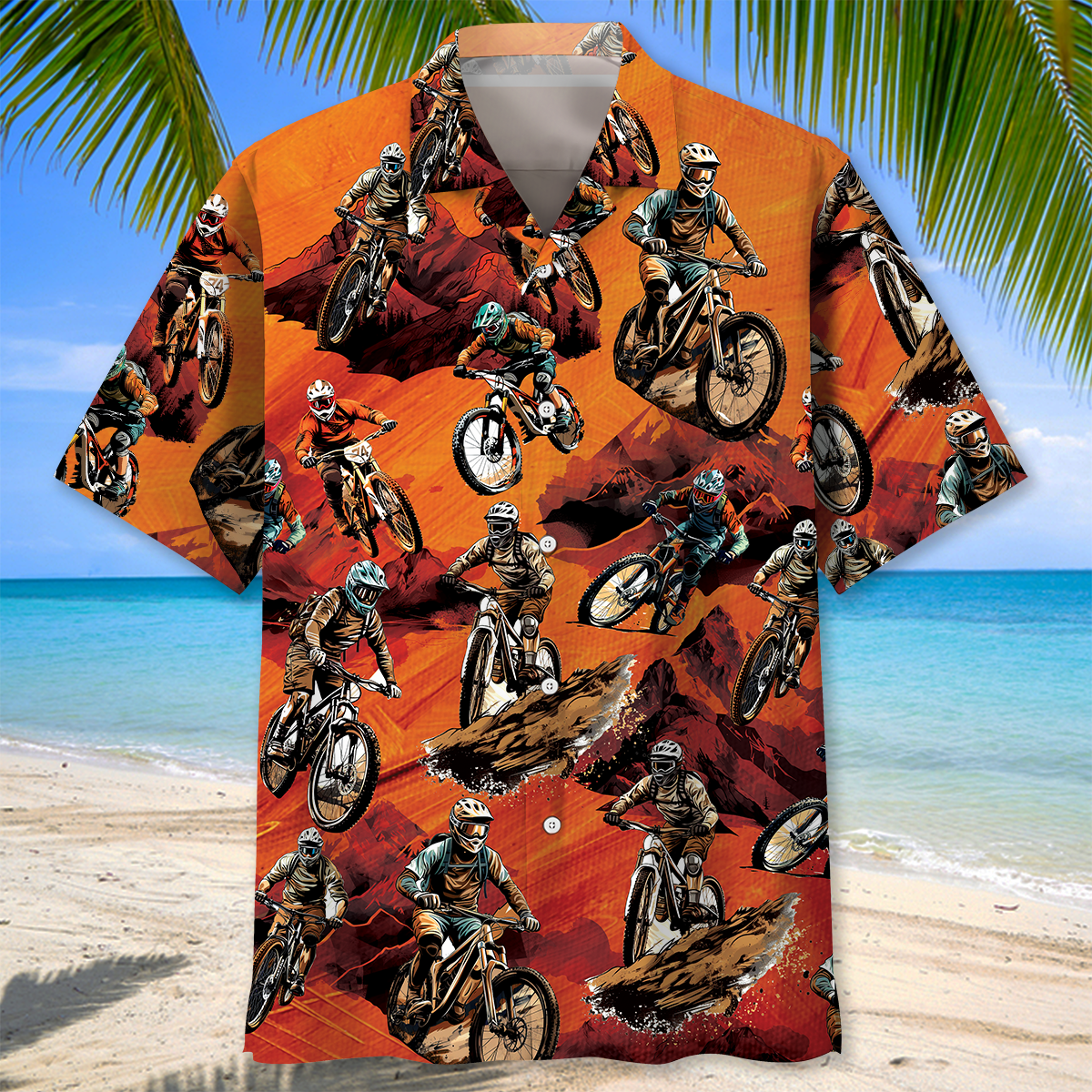Bicycle Dirt Mountain Racing Adventure Hawaiian Shirt For Poolside Relaxation And Sunny Getaways