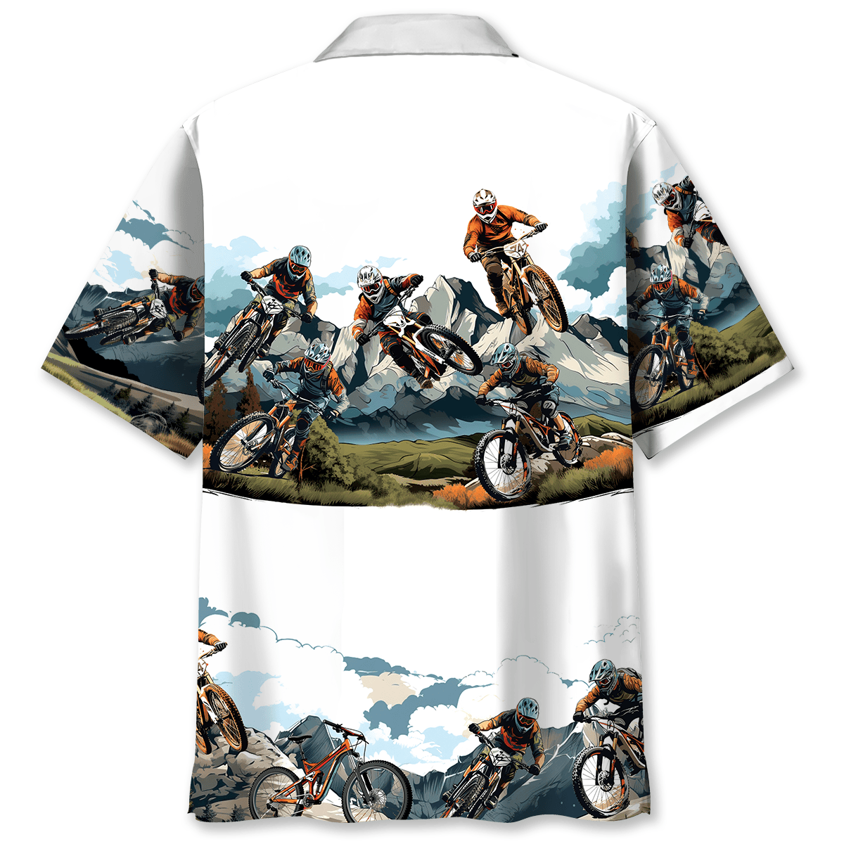 Bicycle Colorado Mountain Adventure Hawaiian Shirt For Vacation Days And Relaxed Coastal Outings