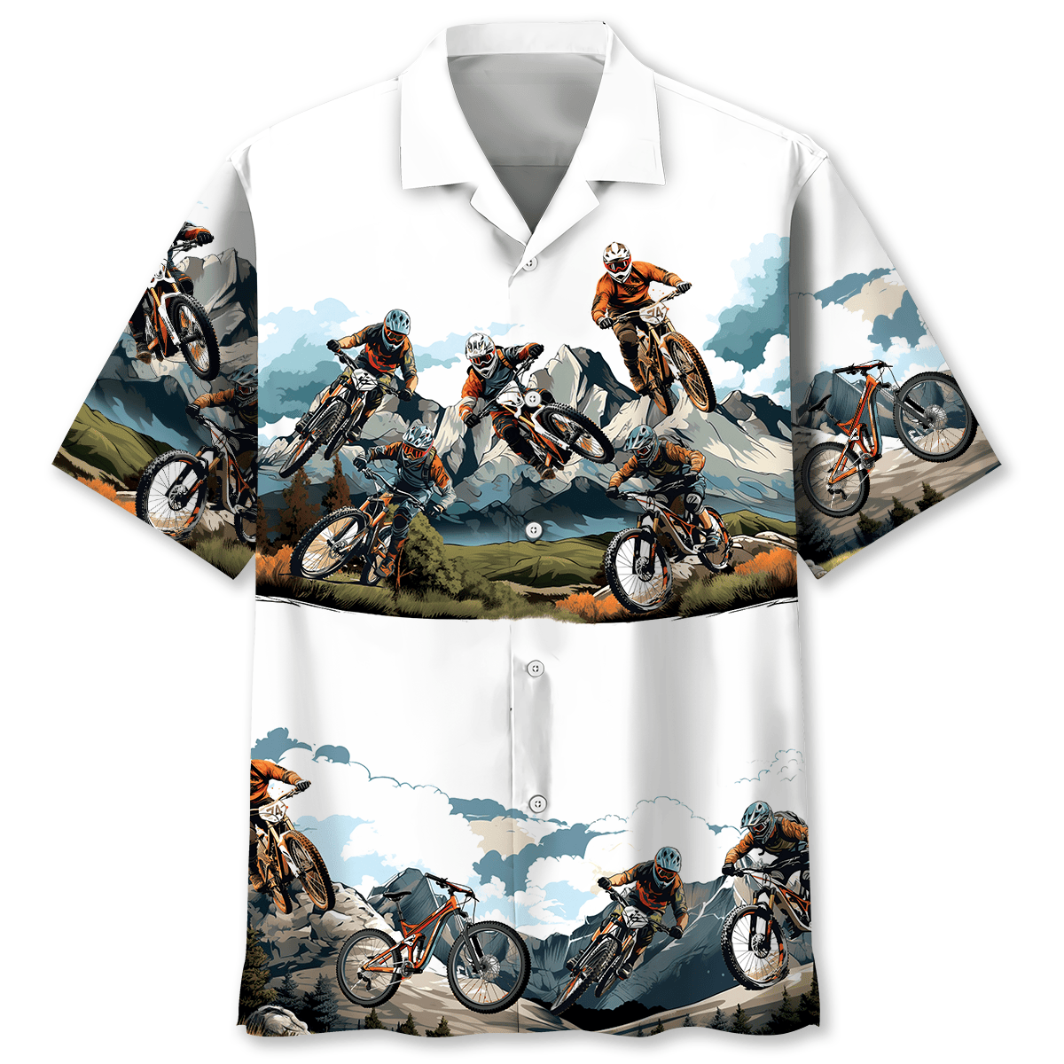 Bicycle Colorado Mountain Adventure Hawaiian Shirt Design View For Resort Travel And Thoughtful Gifting