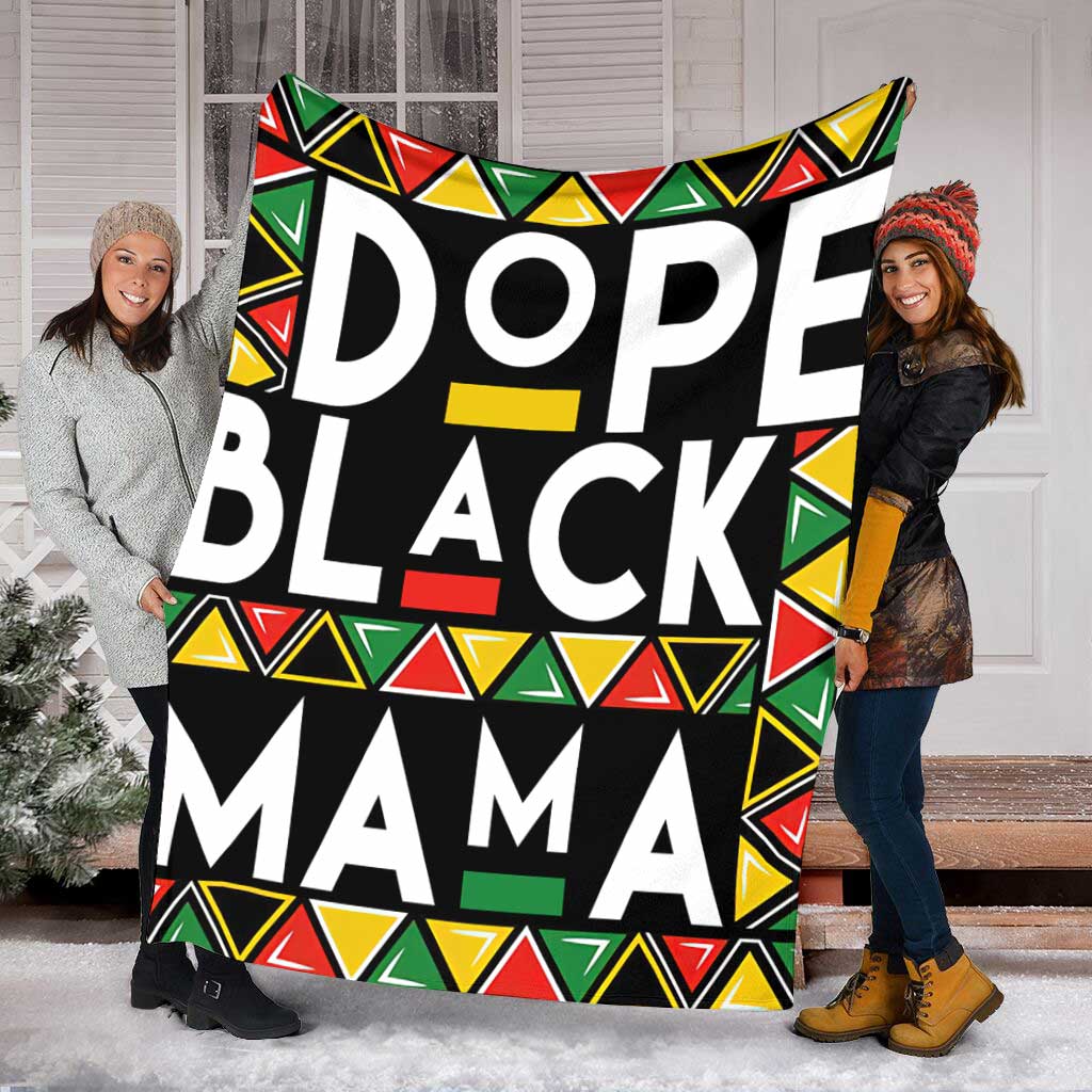 Bold Black Mama African American Art Flannel Blanket For Cozy Bedroom Sofa Decor