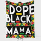 Bold Black Mama African American Art Flannel Blanket For Cozy Bedroom Sofa Decor