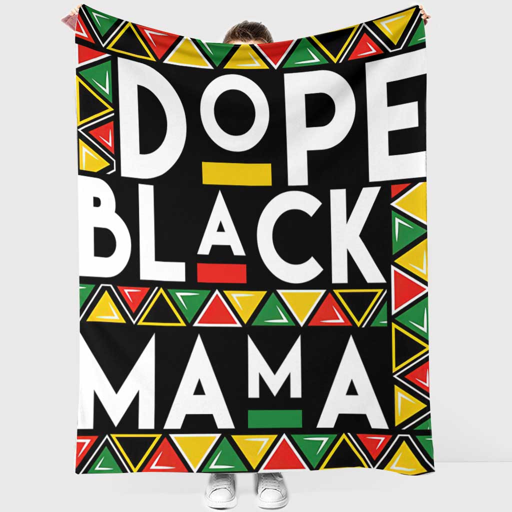 Bold Black Mama African American Art Flannel Blanket For Cozy Bedroom Sofa Decor