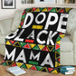 Bold Black Mama African American Art Flannel Blanket For Cozy Bedroom Sofa Decor