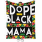 Bold Black Mama African American Art Flannel Blanket For Cozy Bedroom Sofa Decor