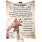 Giraffe To My Mummy On Your 1ST Mothers Day Personalized Flannel Blanket For Cozy Bedroom Sofa Decor
