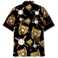 Black Vintage Retro Baseball Gloves Hawaiian Shirt For Poolside Relaxation And Sunny Getaways