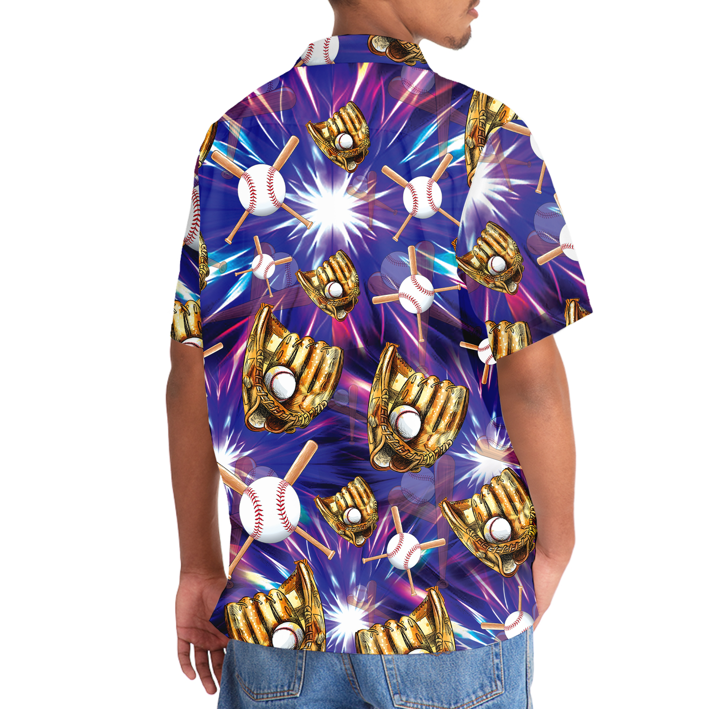 Purple Baseball Gloves Sport Hawaiian Shirt For Warm Weather Adventures And Everyday Comfort
