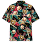Tropical Floral Baseball Gloves Sport Hawaiian Shirt Pattern Detail For Vacation Travel And Daily Wear