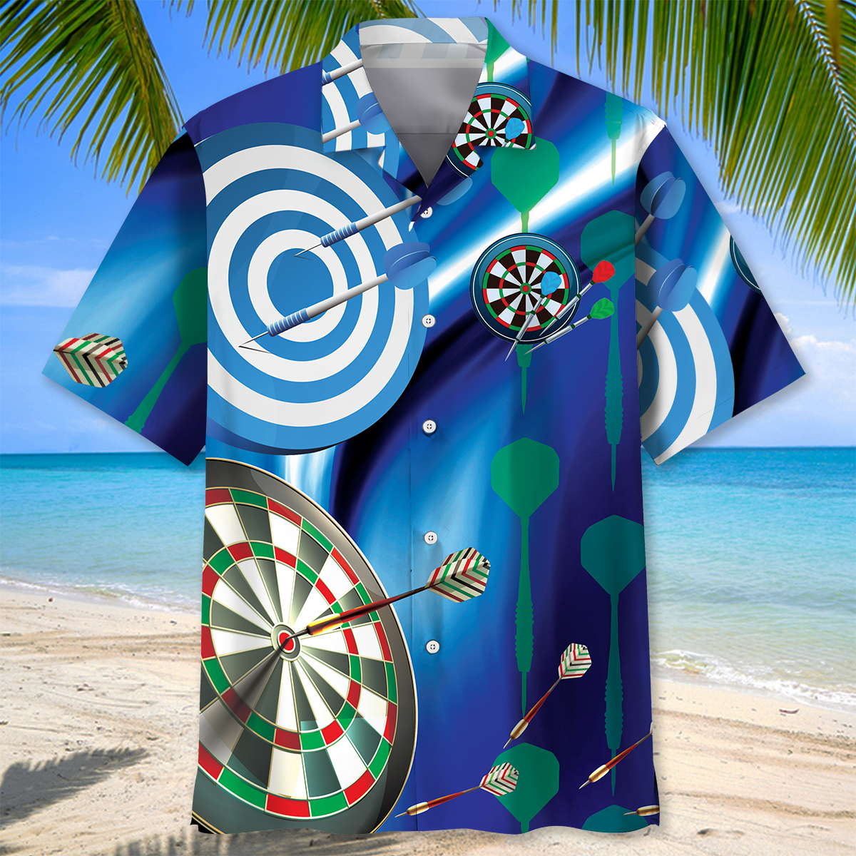 Dart Future Modern Hawaiian Shirt For Vacation Days And Relaxed Coastal Outings