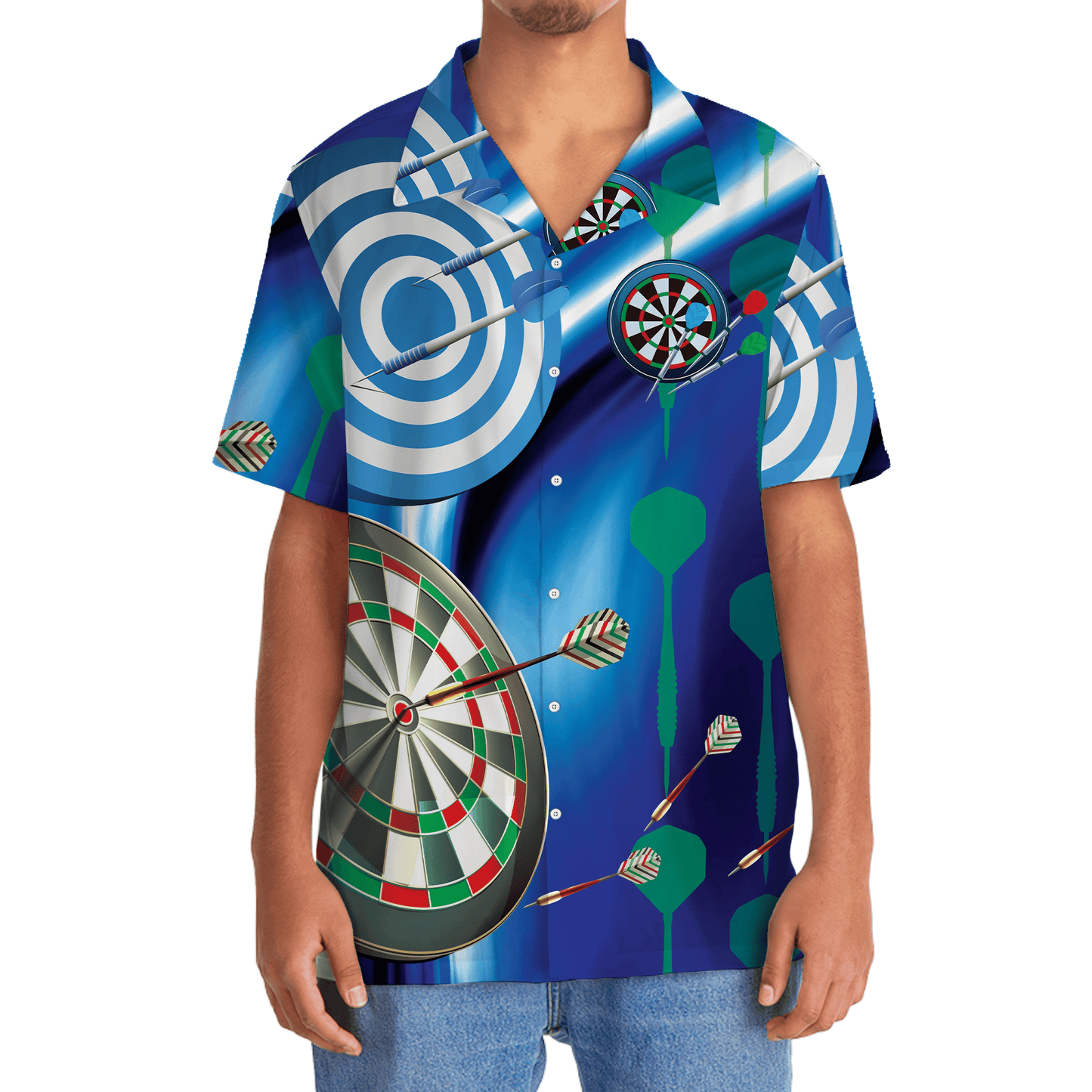 Dart Future Modern Hawaiian Shirt Artwork View For Weekend Travel And Beach Style