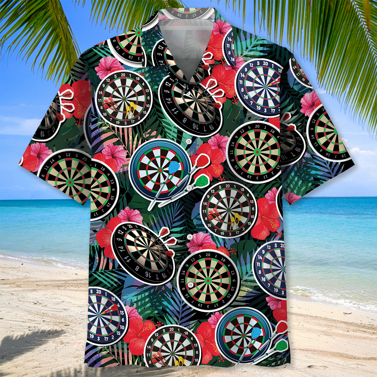 Tropical Dart Hawaiian Shirt For Resort Getaways And Comfortable Summer Activities