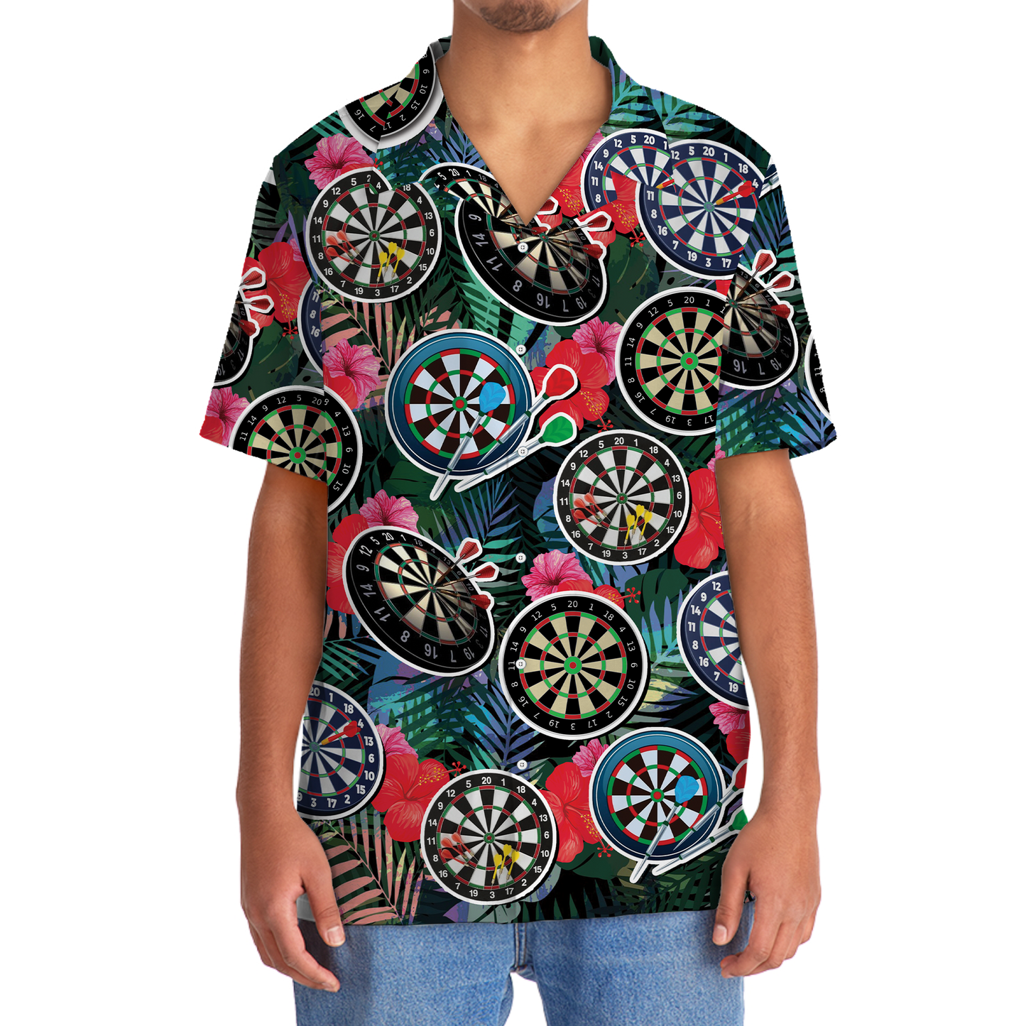 Tropical Dart Hawaiian Shirt For Summer Vacation And Beach Travel