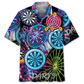 Neon Retro Dart Hawaiian Shirt For Vacation Days And Relaxed Coastal Outings