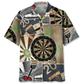 Retro Dart Happiness Hawaiian Shirt Artwork Detail For Tropical Trips And Casual Outings