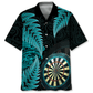 Blue Tropical Dart Polynesian Happiness Hawaiian Shirt Artwork Detail For Tropical Trips And Casual Outings