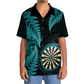 Blue Tropical Dart Polynesian Happiness Hawaiian Shirt Design View For Resort Travel And Thoughtful Gifting