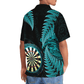 Blue Tropical Dart Polynesian Happiness Hawaiian Shirt Pattern Detail For Summer Holidays And Outdoor Fun