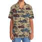 Motorcycle Desert Highway Inspiration Adventure Hawaiian Shirt Artwork Detail For Tropical Trips And Casual Outings