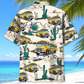 Funny School Bus Desert Hawaiian Shirt Design Detail For Sunny Adventures And Casual Wear