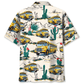 Funny School Bus Desert Hawaiian Shirt Artwork View For Weekend Travel And Beach Style