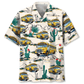 Funny School Bus Desert Hawaiian Shirt Pattern Detail For Summer Holidays And Outdoor Fun