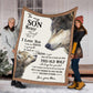 Wolf To My Son Never Forget Flannel Blanket For Cozy Bedroom Sofa Decor