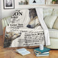 Wolf To My Son Never Forget Flannel Blanket For Cozy Bedroom Sofa Decor