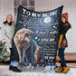 Wolf To My Mom With Moon Flannel Blanket For Cozy Bedroom Sofa Decor