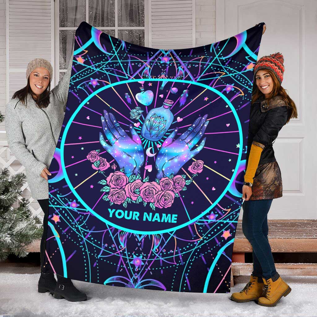 Witch Good Luck Good Love And Good Magic Personalized Flannel Blanket For Cozy Bedroom Sofa Decor