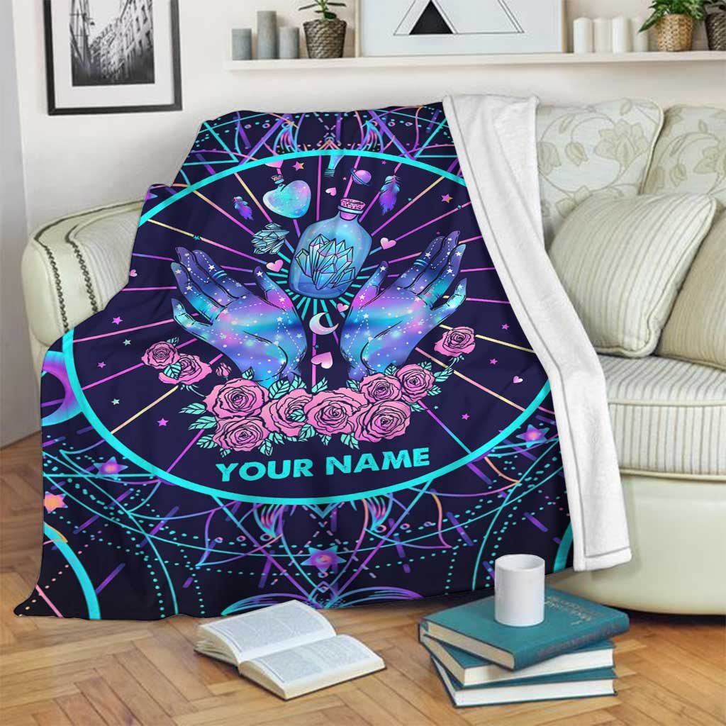 Witch Good Luck Good Love And Good Magic Personalized Flannel Blanket For Cozy Bedroom Sofa Decor