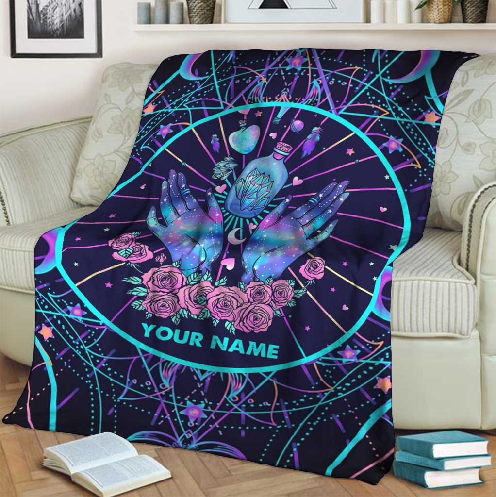 Witch Good Luck Good Love And Good Magic Personalized Flannel Blanket For Cozy Bedroom Sofa Decor