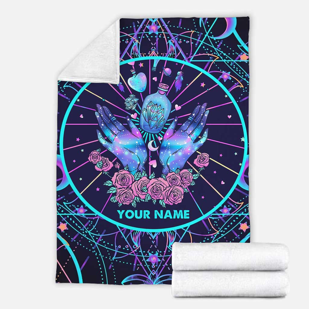 Witch Good Luck Good Love And Good Magic Personalized Flannel Blanket For Cozy Bedroom Sofa Decor