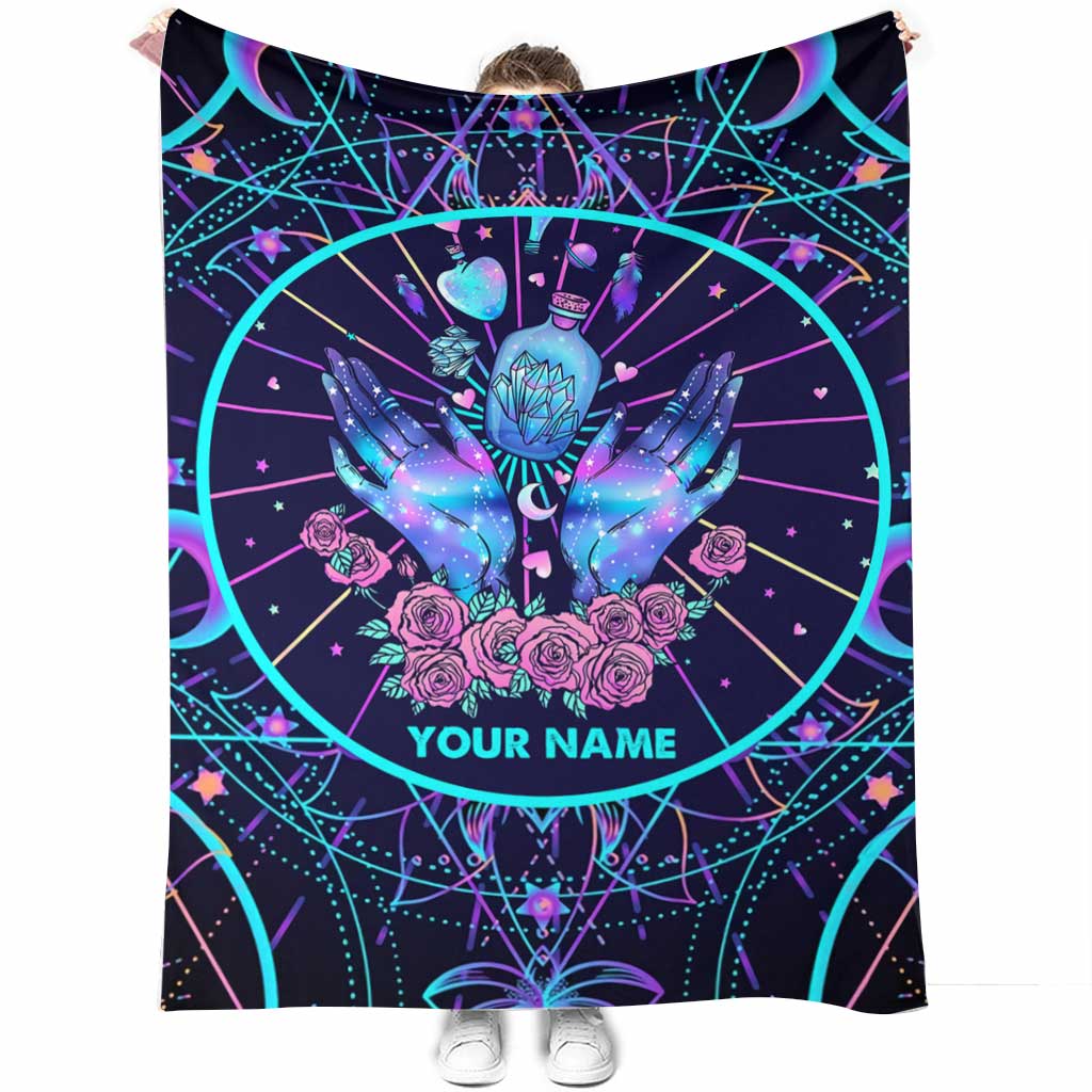 Witch Good Luck Good Love And Good Magic Personalized Flannel Blanket For Cozy Bedroom Sofa Decor
