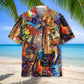Vintage Retro Guitar Artist Hawaiian Shirt For Beach Parties And Weekend Getaways