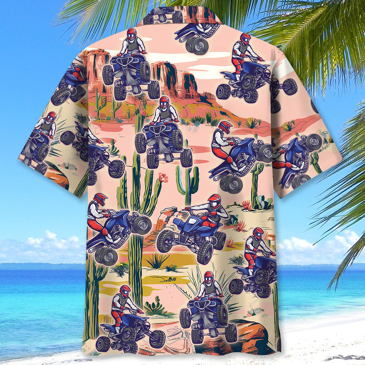 Desert ATV Motocross Road Adventure Hawaiian Shirt For Resort Getaways And Comfortable Summer Activities