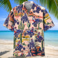 Desert ATV Motocross Road Adventure Hawaiian Shirt Artwork View For Weekend Travel And Beach Style