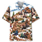 Rocky Mountain ATV Motocross Road Adventure Hawaiian Shirt Pattern Detail For Vacation Travel And Daily Wear
