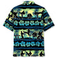 Tropical Floral Karate Beach Hawaiian Shirt Design Detail For Sunny Adventures And Casual Wear