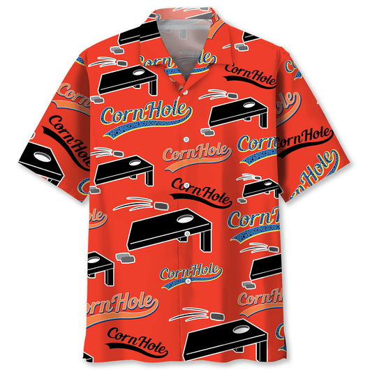 Vintage Retro Game Cornhole Backyard Hawaiian Shirt For Coastal Adventures And Warm Weather Wear