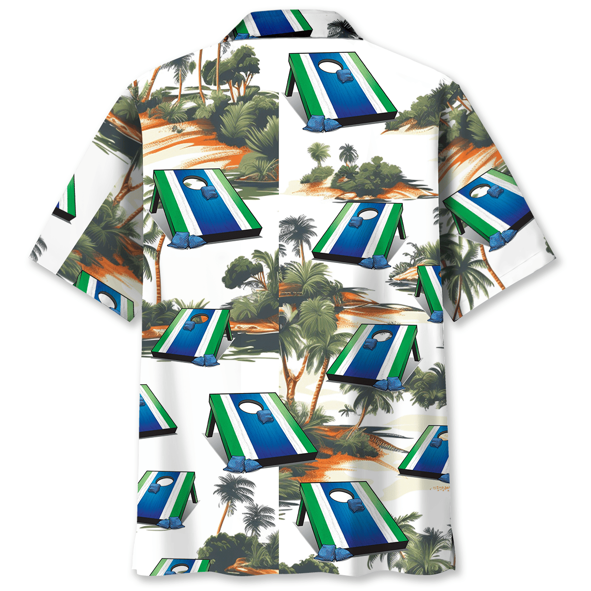 Tropical Game Cornhole Fun Hawaiian Shirt For Summer Vacation And Beach Travel