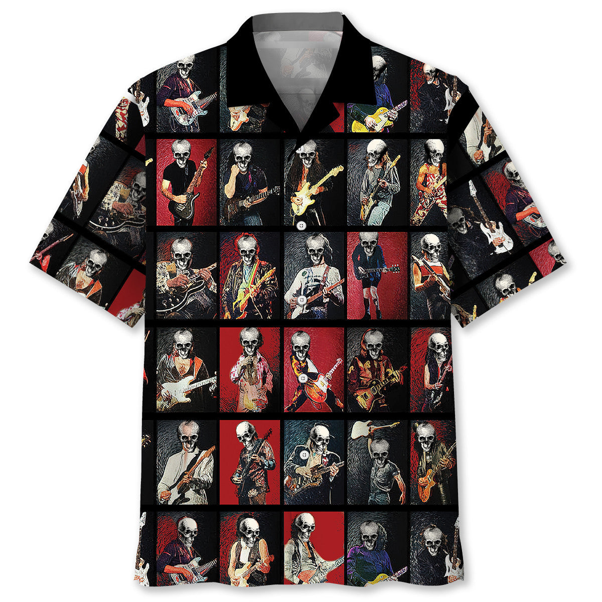 Vintage Classical Guitarist Artistic Hawaiian Shirt For Summer Vacation And Beach Travel